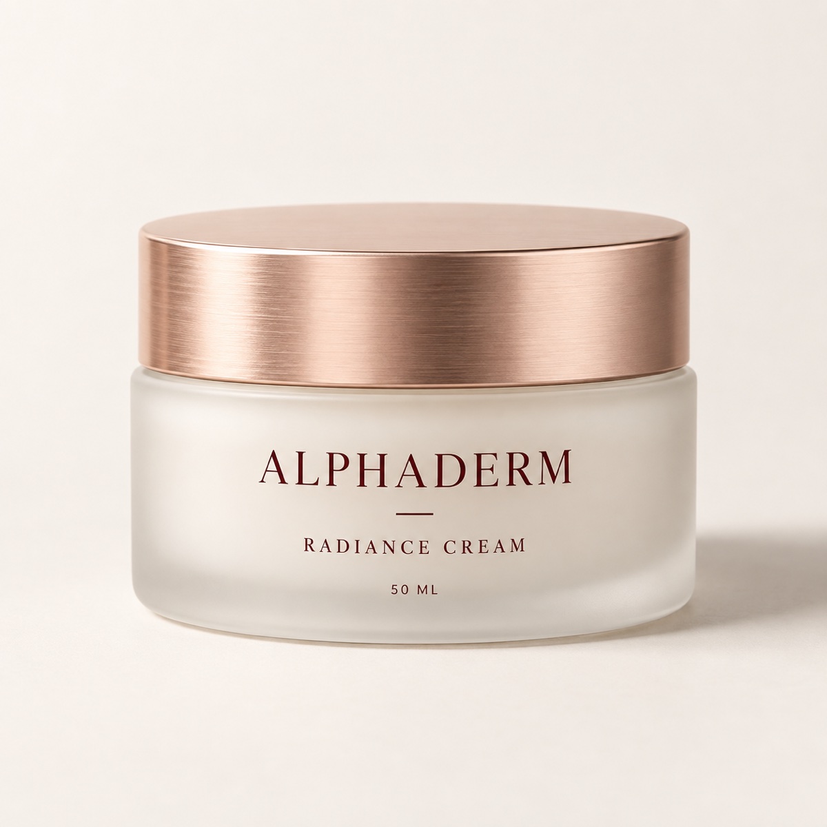 AlphaDerm cream concept artwork; packaging and product details are not final